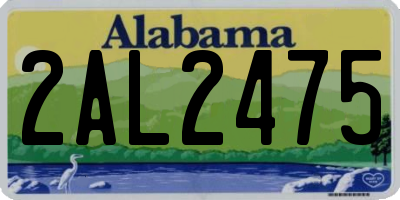AL license plate 2AL2475