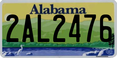 AL license plate 2AL2476