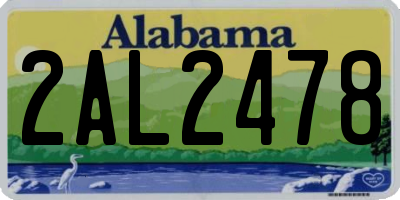 AL license plate 2AL2478