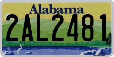 AL license plate 2AL2481