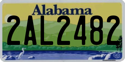 AL license plate 2AL2482