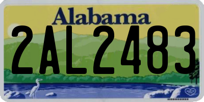 AL license plate 2AL2483