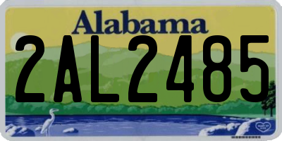 AL license plate 2AL2485