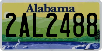 AL license plate 2AL2488