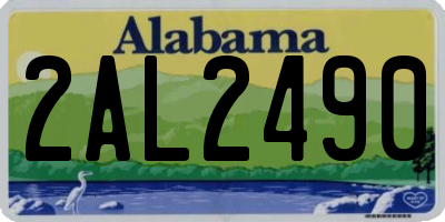 AL license plate 2AL2490