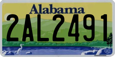 AL license plate 2AL2491