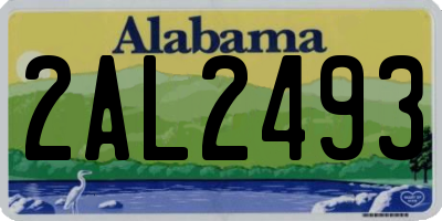 AL license plate 2AL2493
