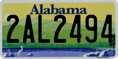 AL license plate 2AL2494