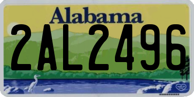 AL license plate 2AL2496