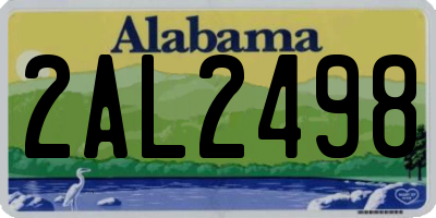 AL license plate 2AL2498