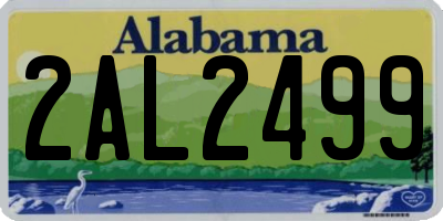 AL license plate 2AL2499