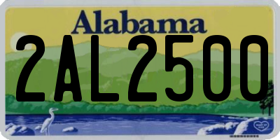 AL license plate 2AL2500