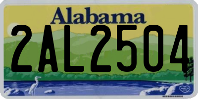 AL license plate 2AL2504