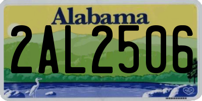 AL license plate 2AL2506