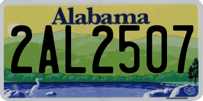 AL license plate 2AL2507