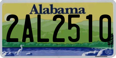 AL license plate 2AL2510