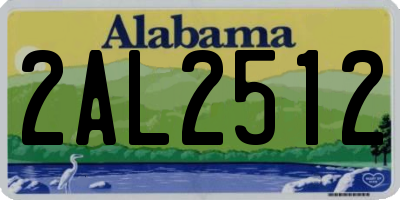 AL license plate 2AL2512