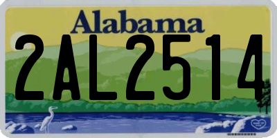 AL license plate 2AL2514