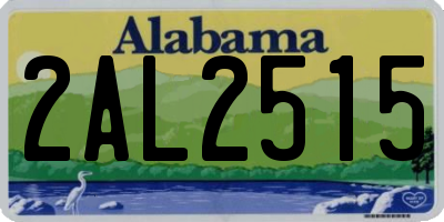 AL license plate 2AL2515
