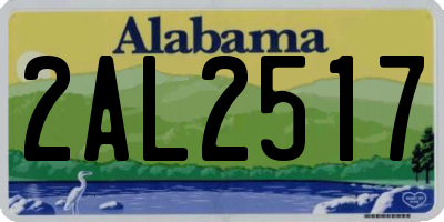 AL license plate 2AL2517