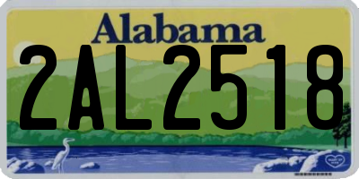 AL license plate 2AL2518