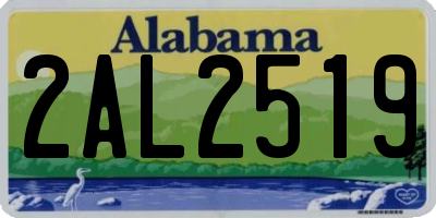 AL license plate 2AL2519