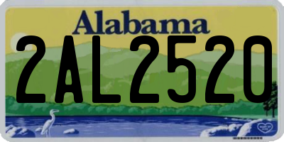 AL license plate 2AL2520