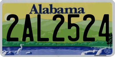 AL license plate 2AL2524
