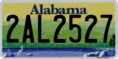 AL license plate 2AL2527