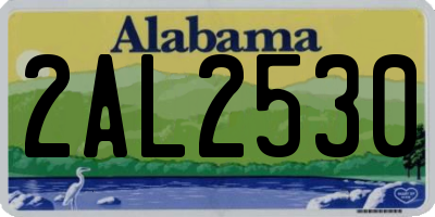 AL license plate 2AL2530
