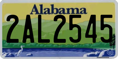 AL license plate 2AL2545