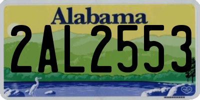AL license plate 2AL2553