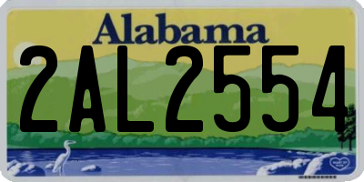 AL license plate 2AL2554