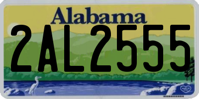 AL license plate 2AL2555