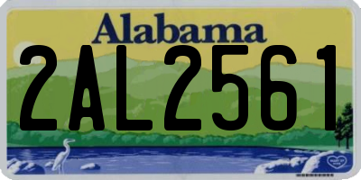 AL license plate 2AL2561