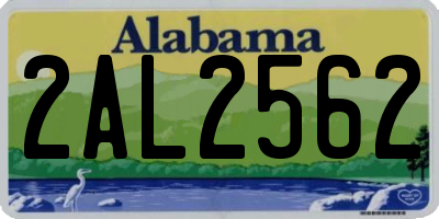 AL license plate 2AL2562