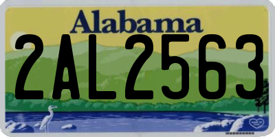 AL license plate 2AL2563