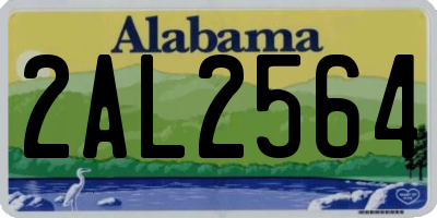 AL license plate 2AL2564