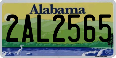 AL license plate 2AL2565