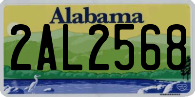 AL license plate 2AL2568