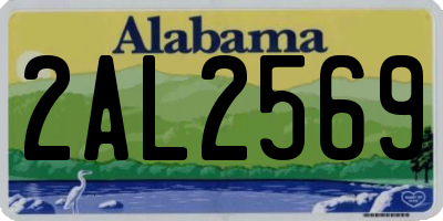 AL license plate 2AL2569