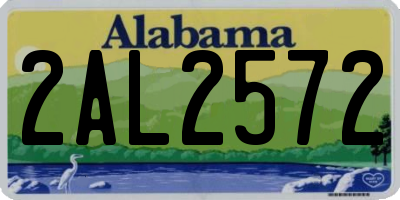 AL license plate 2AL2572
