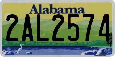 AL license plate 2AL2574