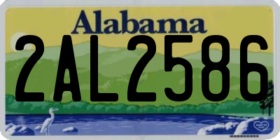 AL license plate 2AL2586