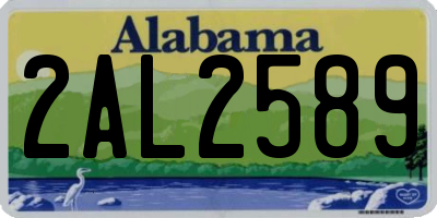 AL license plate 2AL2589