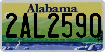 AL license plate 2AL2590