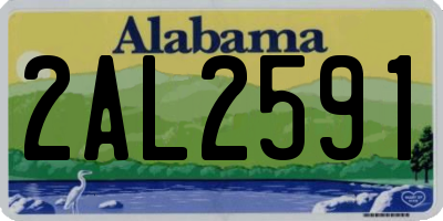 AL license plate 2AL2591