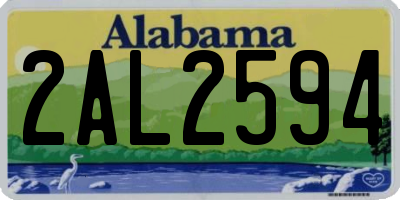 AL license plate 2AL2594