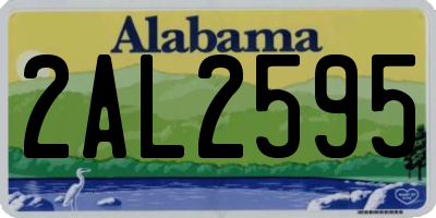 AL license plate 2AL2595