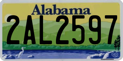 AL license plate 2AL2597